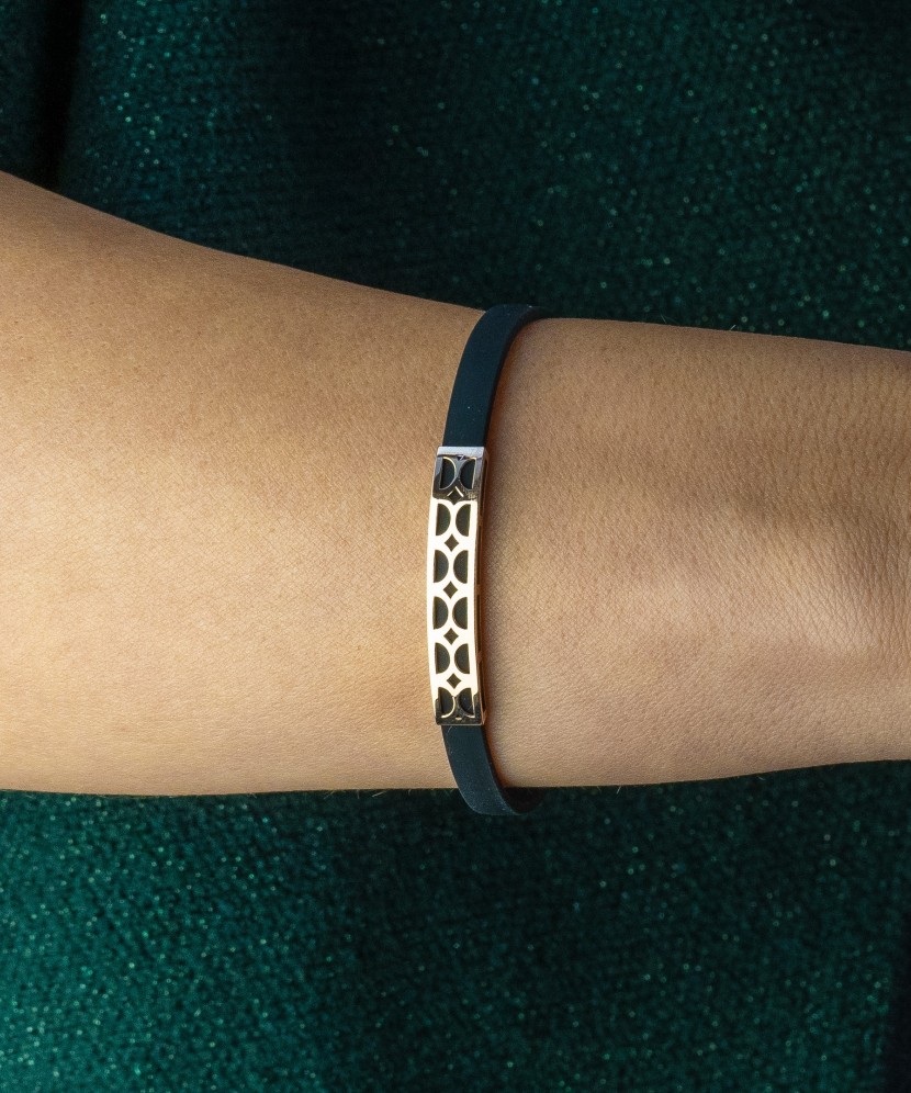 Kaučiuko Apyrankė Su Auksais - Auksinės apyrankės - Goldinga