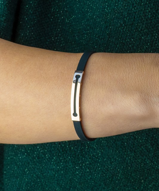 Kaučiuko Apyrankė Su Auksais - Auksinės apyrankės - Goldinga