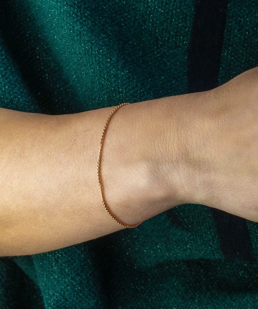 Auksinė apyrankė "Box" 1.4mm - Auksinės apyrankės - Goldinga