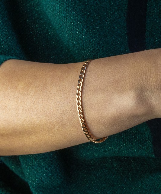 Auksinė apyrankė "Curb" 5.1mm - Auksinės apyrankės - Goldinga