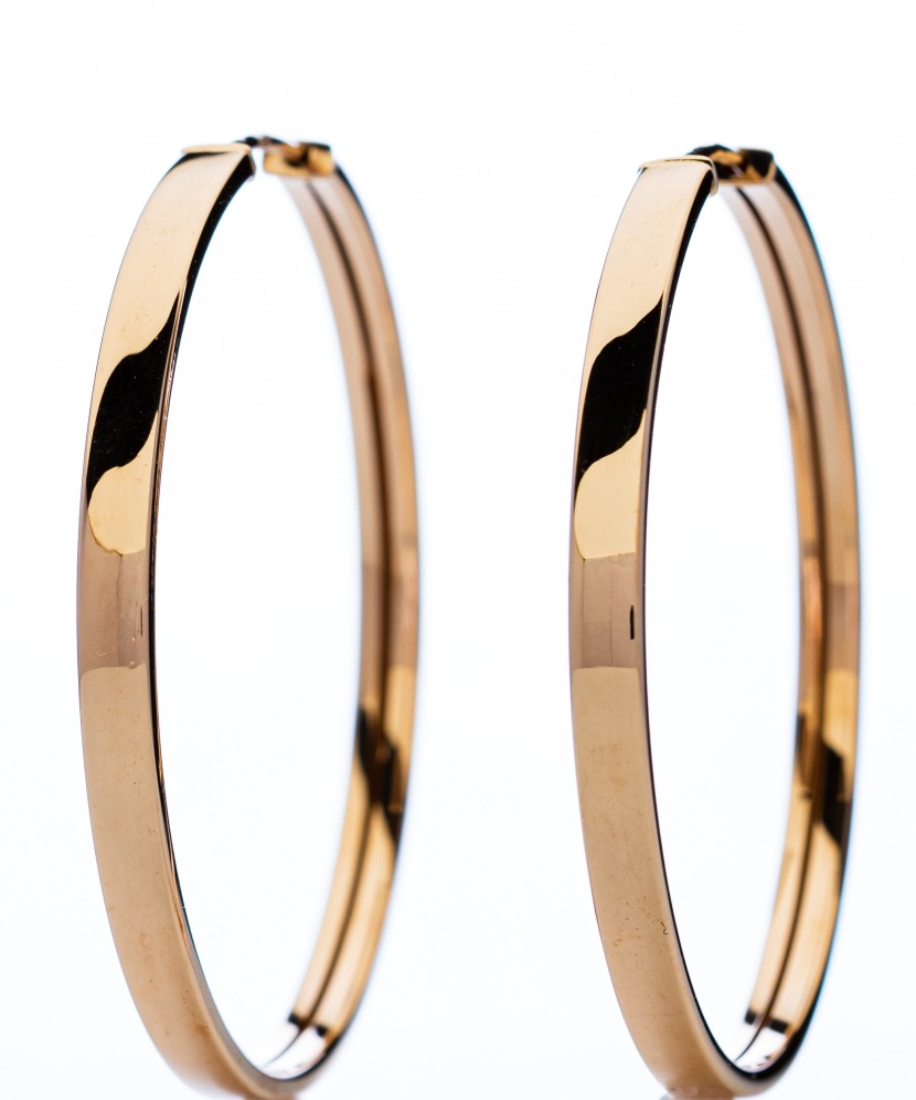 Auksiniai auskarai rinkutės 36mm - Auksiniai auskarai - Goldinga