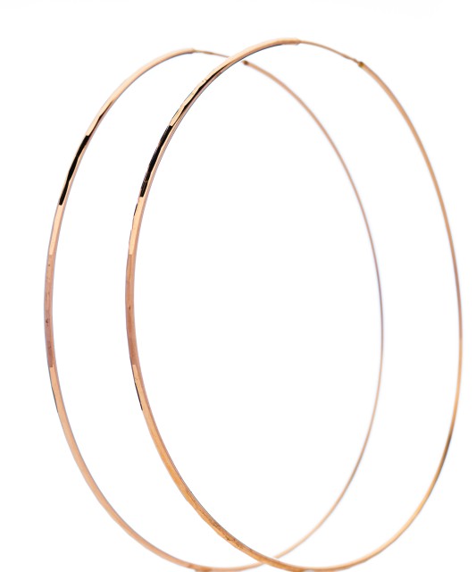 Auksiniai auskarai rinkutės 70mm - Auksiniai auskarai - Goldinga