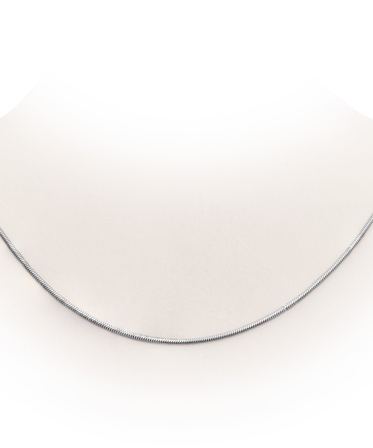 Sidabrinė grandinėlė dengta rodžiu "Snake" 1.4mm - Sidabrinės grandinėlės - Goldinga