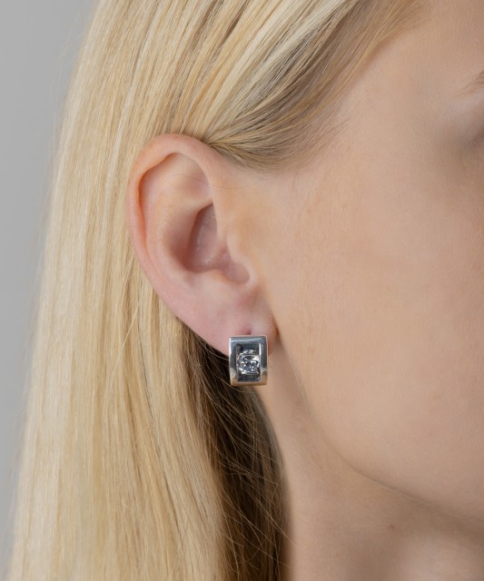 Sidabriniai auskarai su cirkoniu - Sidabriniai auskarai - Goldinga