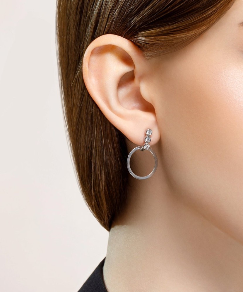 Sidabriniai auskarai su cirkoniais - Sidabriniai auskarai - Goldinga