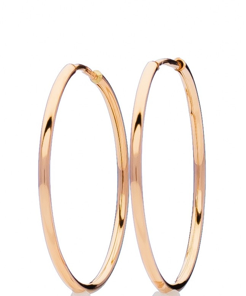 Auksiniai auskarai rinkutės 40mm - Auksiniai auskarai - Goldinga