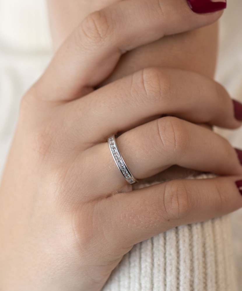 Sidabrinis žiedas Su Cirkoniais - Sidabriniai žiedai - Goldinga