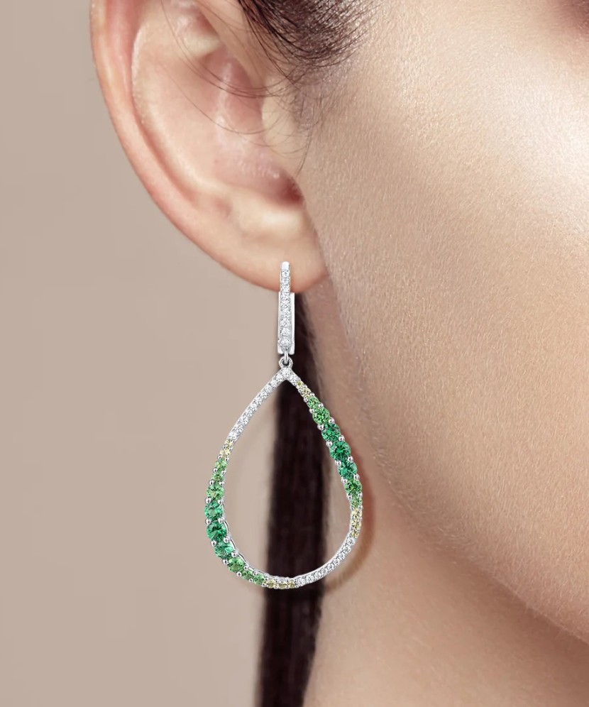 Sidabriniai auskarai su špineliais ir cirkoniais - Sidabriniai auskarai - Goldinga