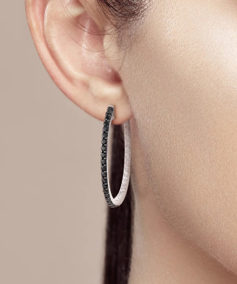 Sidabriniai auskarai su špineliais ir cirkoniais - Sidabriniai auskarai - Goldinga