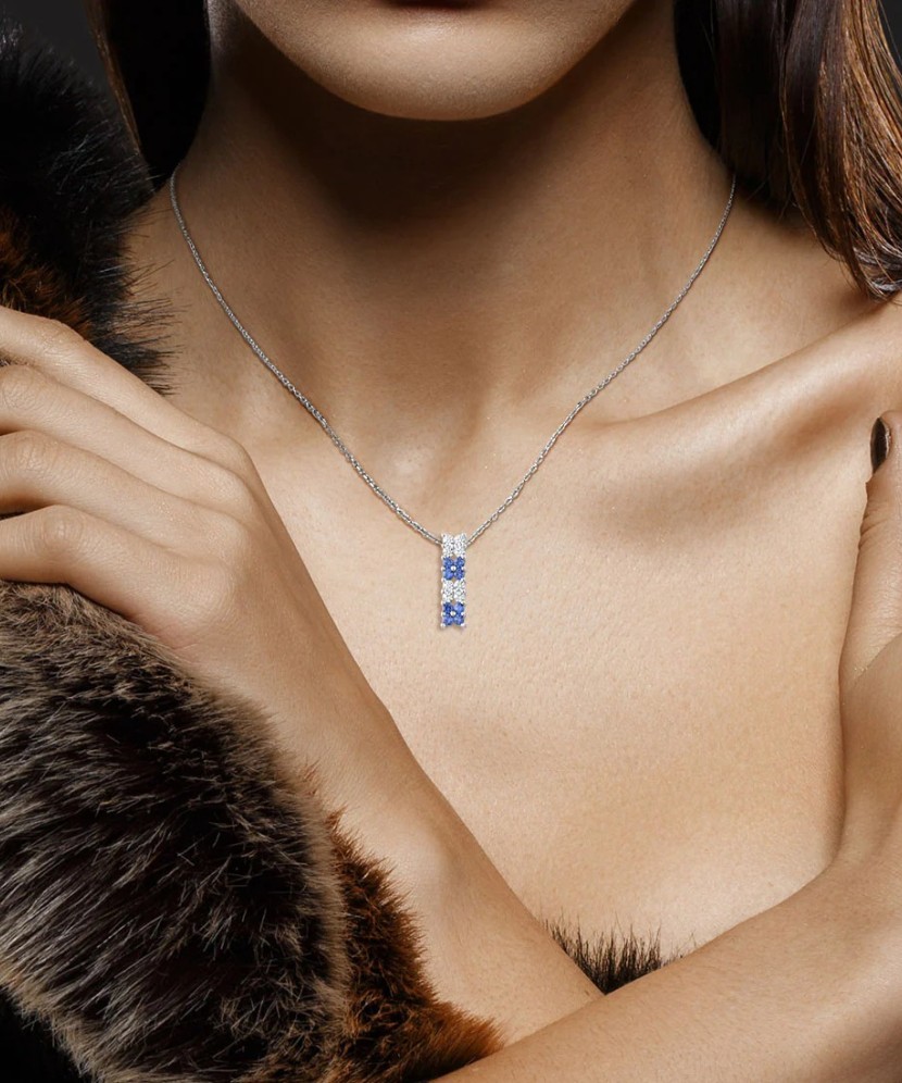 Sidabrinis pakabukas su cirkoniais - Sidabriniai pakabukai - Goldinga