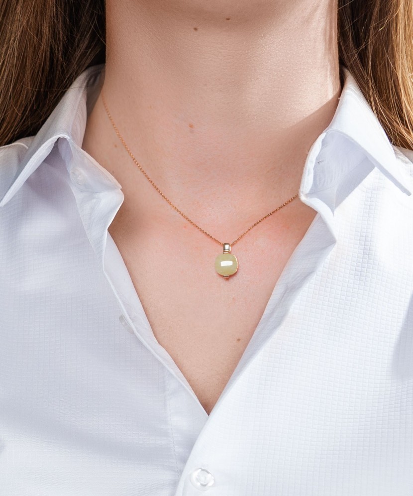 Auksinis pakabukas su gintaru - Auksiniai pakabukai - Goldinga