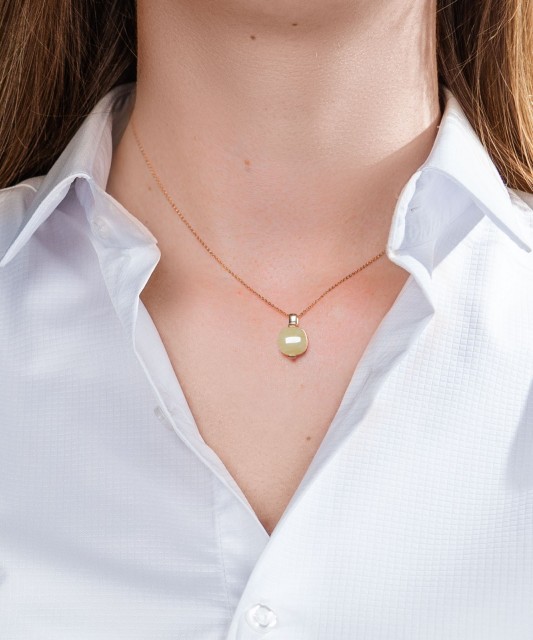 Auksinis pakabukas su gintaru - Auksiniai pakabukai - Goldinga