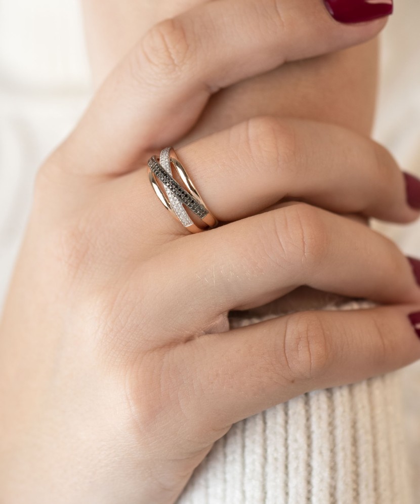 Auksinis žiedas su briliantais - Auksiniai Žiedai su brangakmeniais - Goldinga