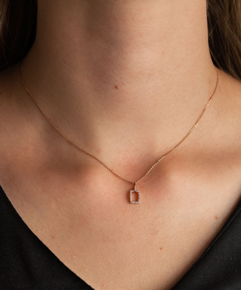 Auksinis pakabukas su briliantais - Pakabukai su brangakmeniais - Goldinga