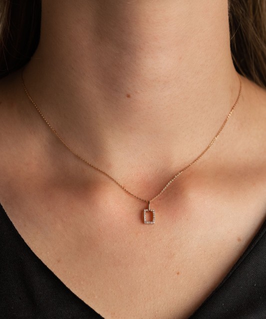 Auksinis pakabukas su briliantais - Pakabukai su brangakmeniais - Goldinga