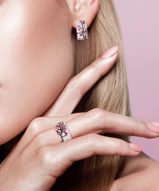 Sidabriniai auskarai su špineliais ir cirkoniais - Sidabriniai auskarai - Goldinga