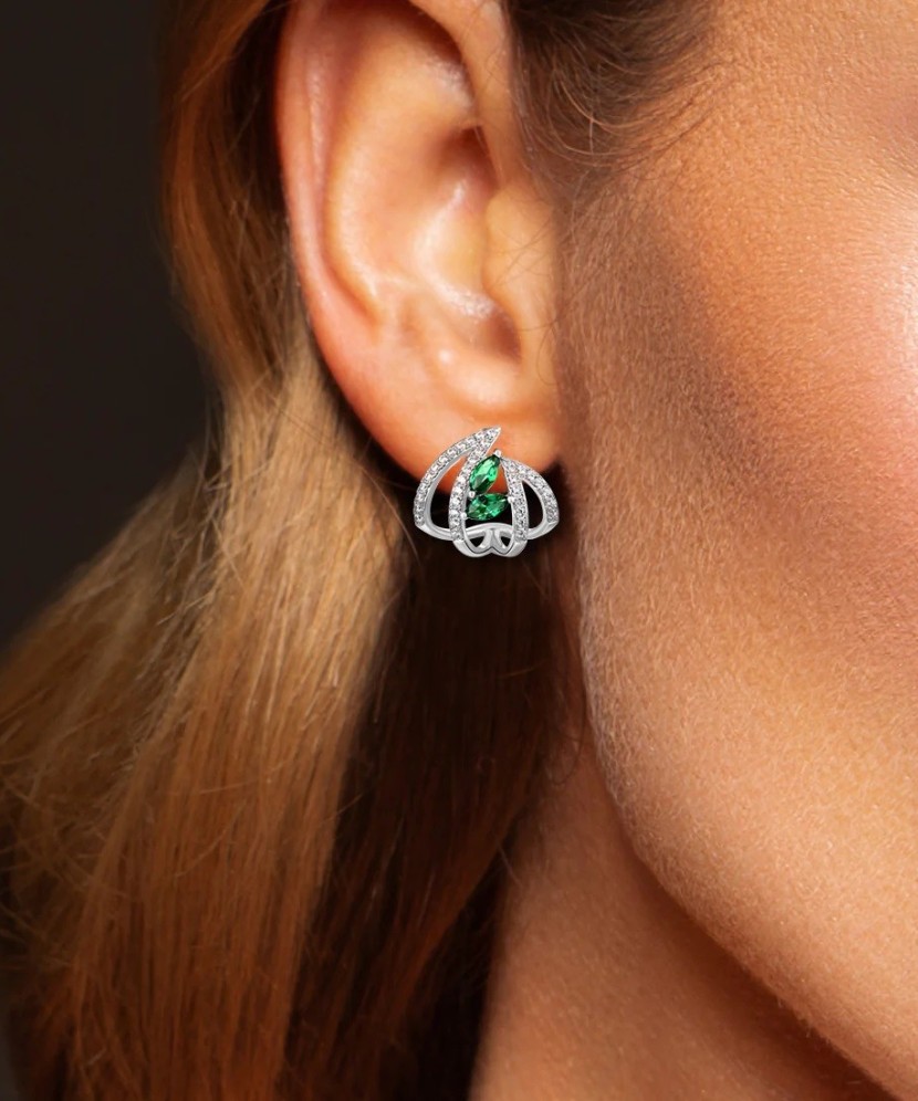 Sidabriniai auskarai su cirkoniais - Sidabriniai auskarai - Goldinga