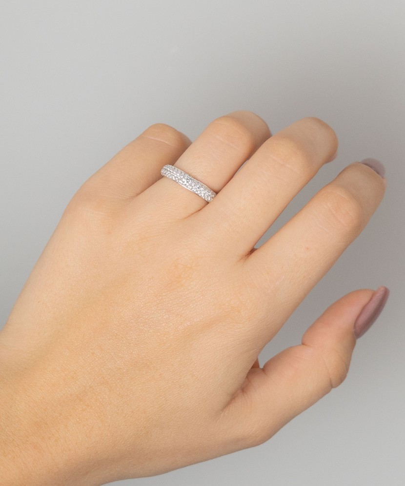 Sidabrinis žiedas su cirkoniais  - Goldinga