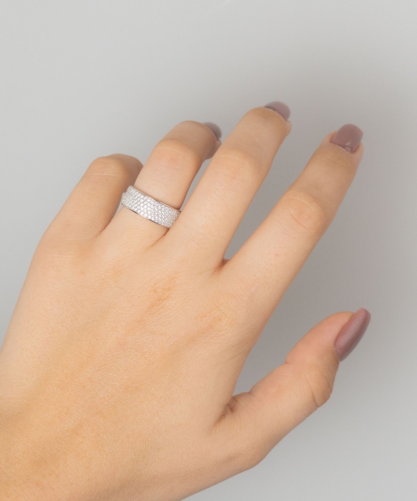 Sidabrinis žiedas su cirkoniais - Sidabriniai žiedai - Goldinga