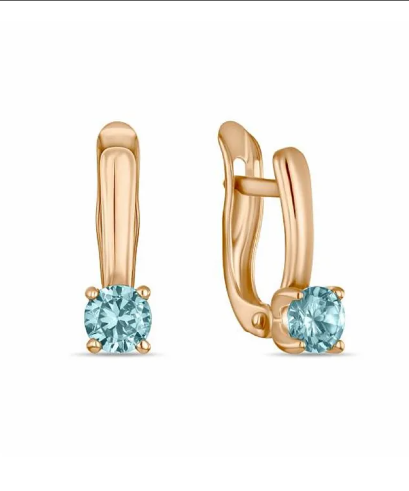 Auksiniai auskarai su cirkoniu - Auksiniai auskarai - Goldinga