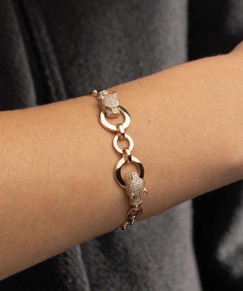 Auksinė apyrankė su cirkoniais - Auksinės apyrankės - Goldinga