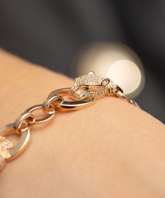 Auksinė apyrankė su cirkoniais - Auksinės apyrankės - Goldinga