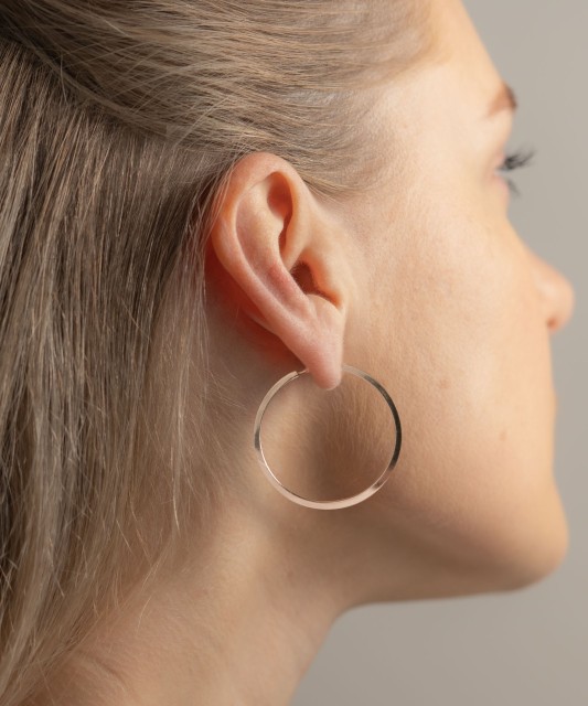 Auksiniai auskarai Rinkutės 35mm - Auksiniai auskarai - Goldinga