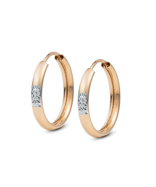 Auksiniai auskarai 19mm - Auksiniai auskarai - Goldinga