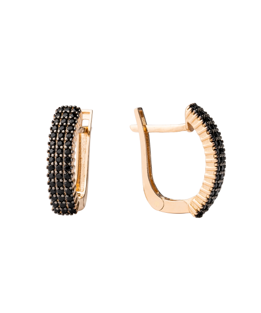 Auksiniai auskarai su cirkoniais - Auksiniai auskarai - Goldinga