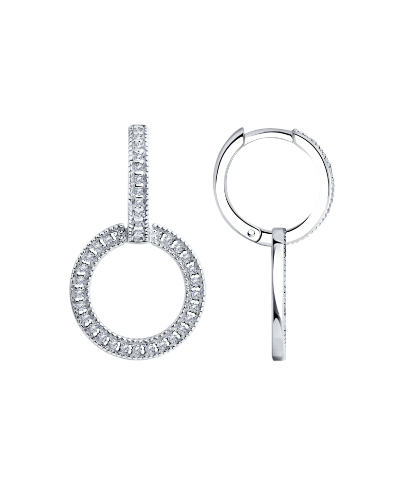 Sidabriniai auskarai su cirkoniais - Sidabriniai auskarai - Goldinga