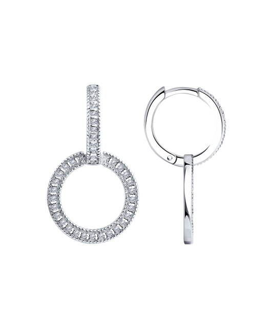 Sidabriniai auskarai su cirkoniais - Sidabriniai auskarai - Goldinga