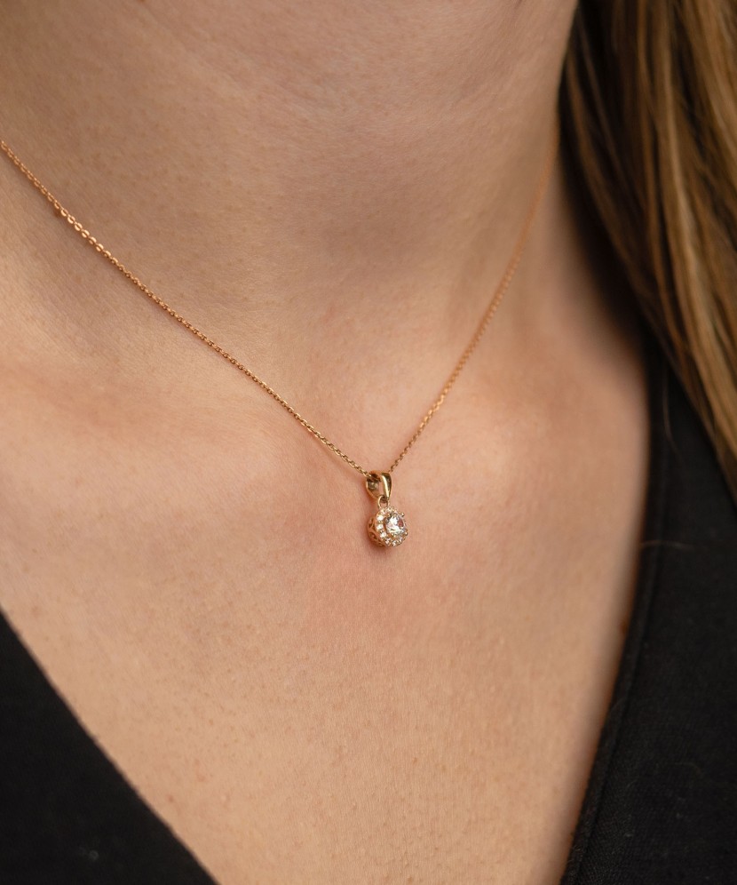 Auksinis pakabukas su cirkoniais - Auksiniai pakabukai - Goldinga