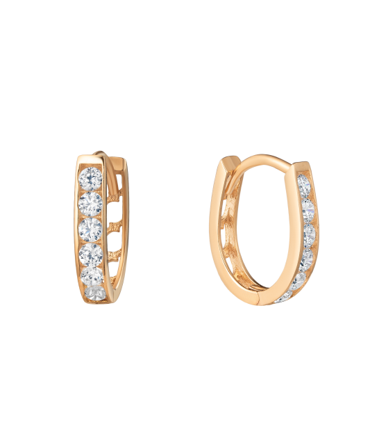 Auksiniai auskarai su cirkoniais - Auksiniai auskarai - Goldinga