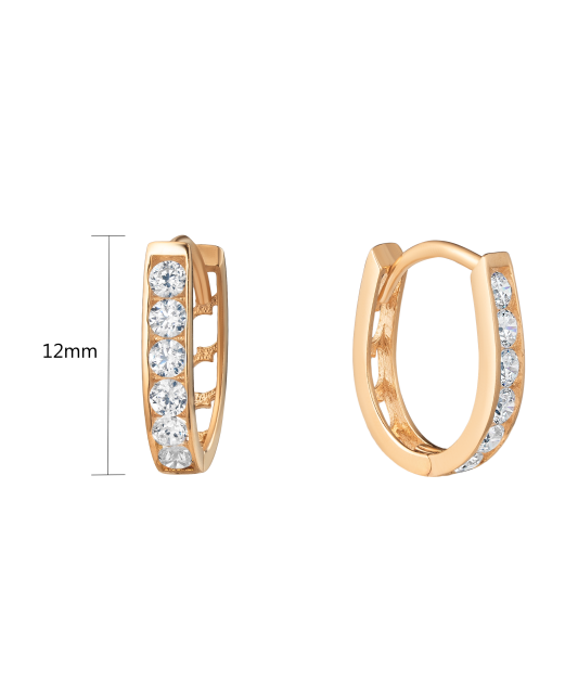 Auksiniai auskarai su cirkoniais - Auksiniai auskarai - Goldinga