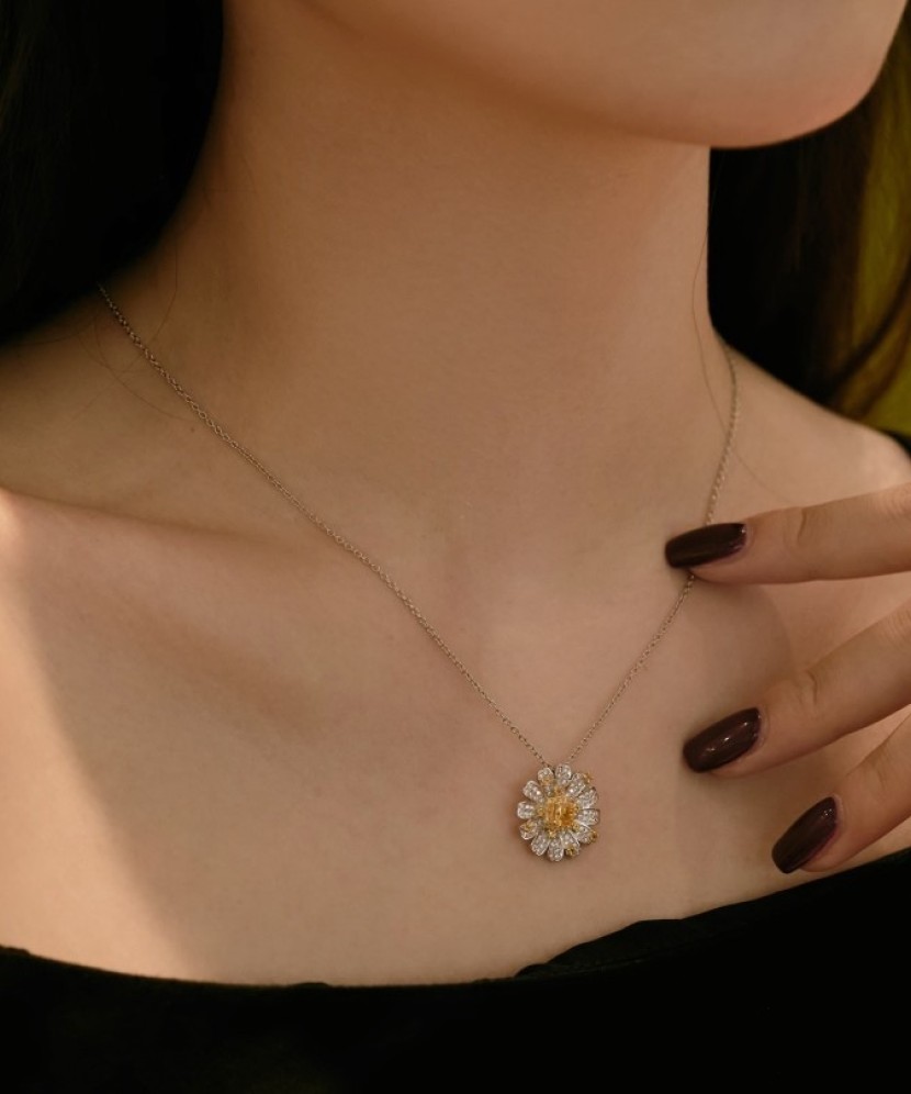 Sidabrinė Grandinėlė Su Cirkonio Pakabuku - Sidabrinės grandinėlės su pakabukais - Goldinga