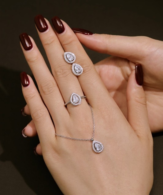 Sidabriniai auskarai su cirkoniais - Sidabriniai auskarai - Goldinga