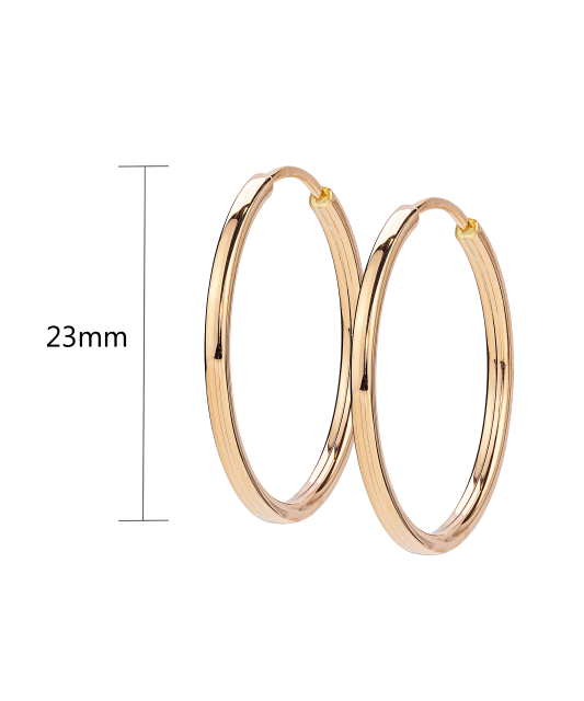 Auksiniai auskarai rinkutės 23mm - Auksiniai auskarai - Goldinga