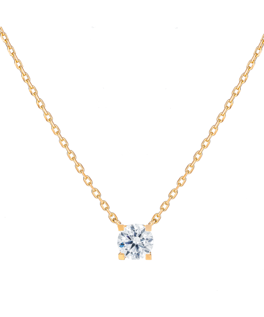 Auksinė grandinėlė su cirkonio pakabuku - Auksinės grandinėlės su pakabukais - Goldinga