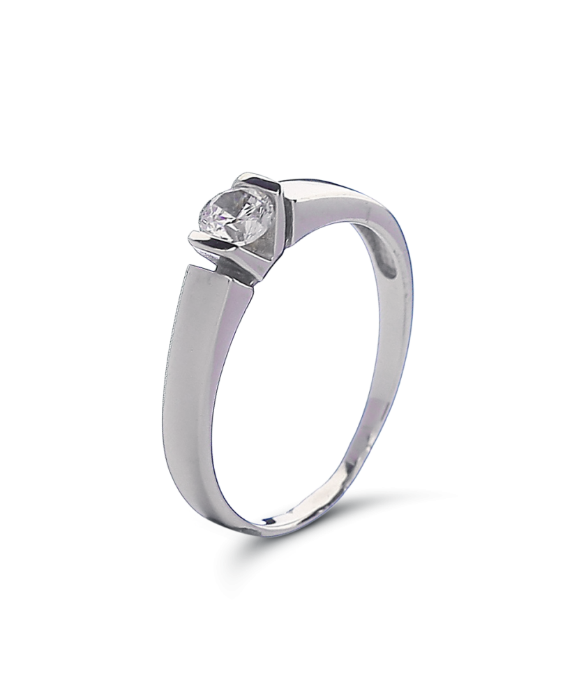 Auksinis žiedas su cirkoniais - Auksiniai žiedai - Goldinga