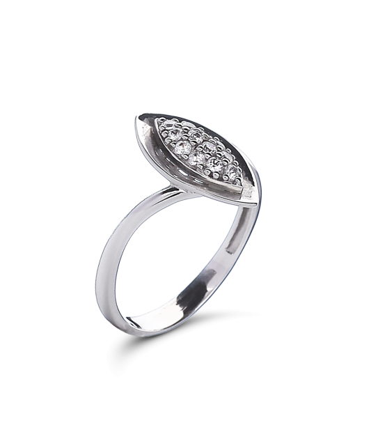 Auksinis žiedas su cirkoniais - Auksiniai žiedai - Goldinga