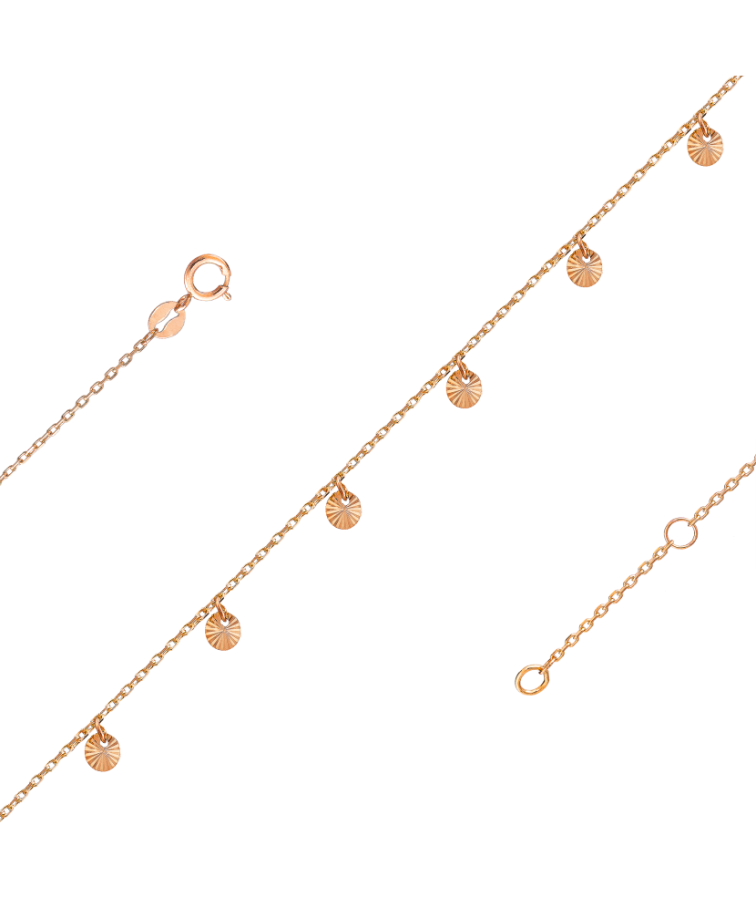 Auksinė Grandinėlė Ant Kojos Su Pakabukais - Grandinėlės ant kojos - Goldinga