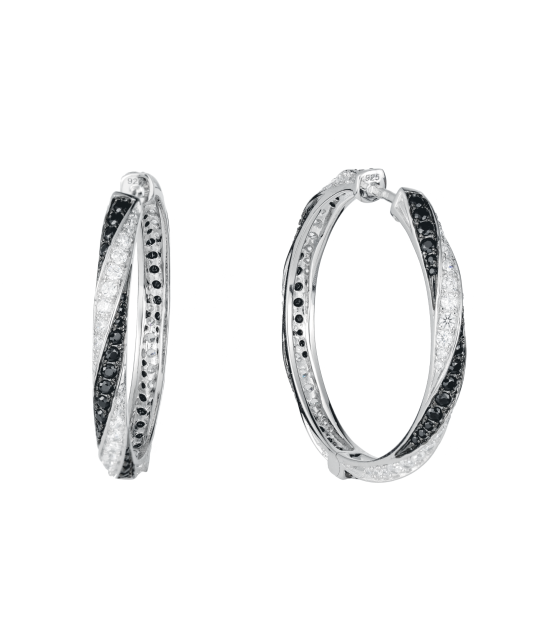 Sidabriniai auskarai su špineliais ir cirkoniais - Sidabriniai auskarai - Goldinga