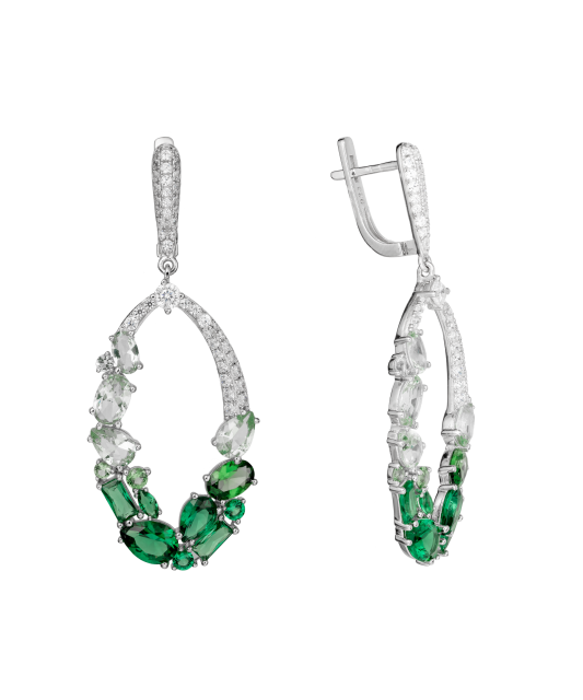 Sidabriniai auskarai su cirkoniais - Sidabriniai auskarai - Goldinga