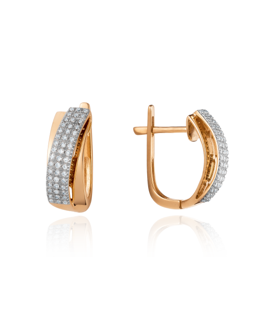 Auksiniai auskarai su deimantais - Auksiniai Auskarai su brangakmeniais - Goldinga