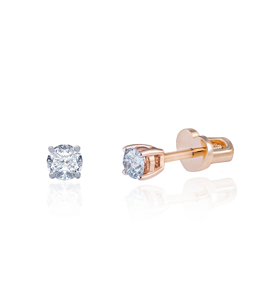 Auksiniai auskarai su briliantais - Auksiniai Auskarai su brangakmeniais - Goldinga