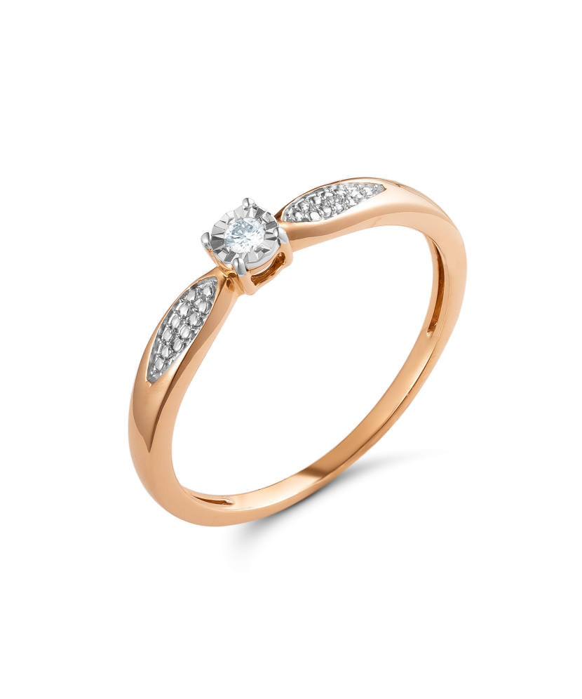 Auksinis žiedas su deimantais - Auksiniai Žiedai su brangakmeniais - Goldinga