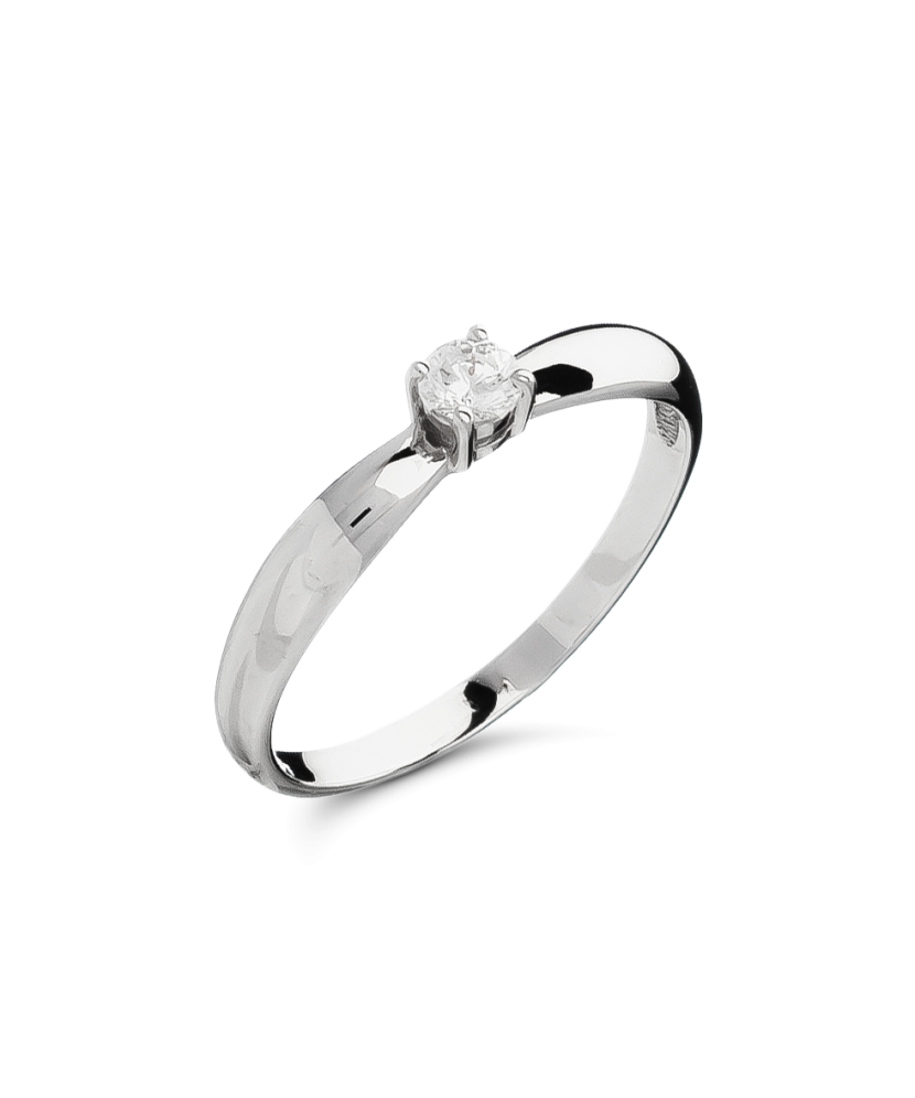 Auksinis žiedas su cirkoniu - Auksiniai žiedai - Goldinga