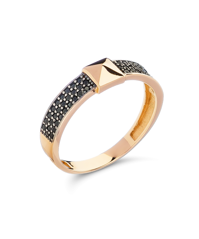 Auksinis žiedas su cirkoniais - Auksiniai žiedai - Goldinga