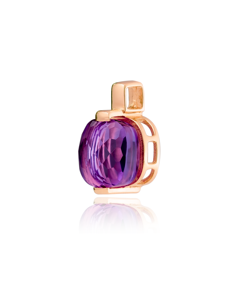 Auksinis pakabukas su ametistu - Auksiniai pakabukai - Goldinga