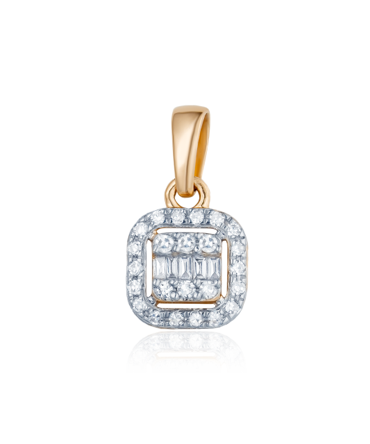 Auksinis pakabukas su deimantais - Pakabukai su brangakmeniais - Goldinga